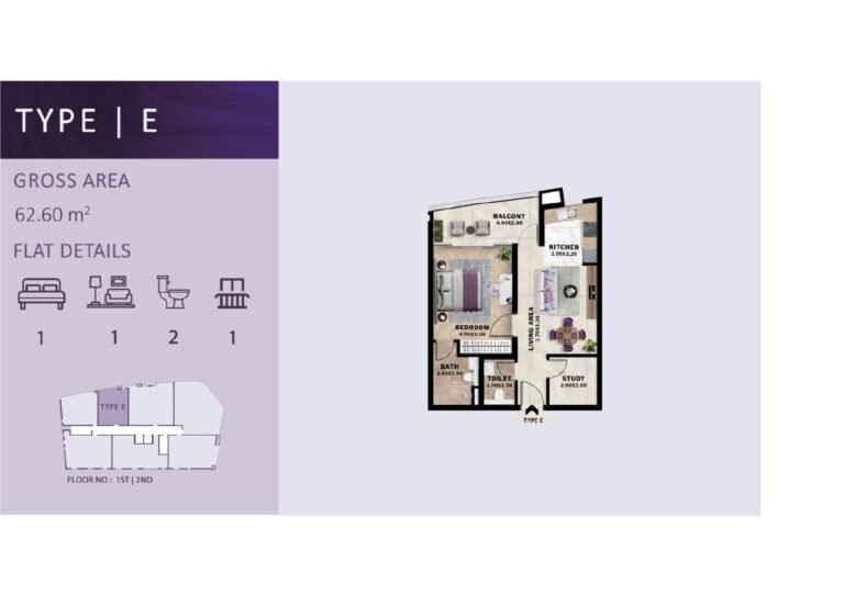 1 BR + Study Freehold Apartment in Qurum with Amenities