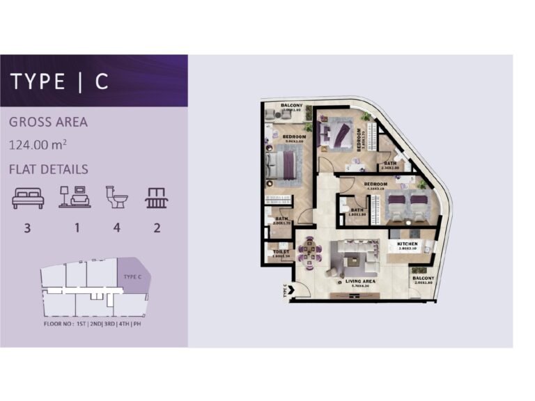 3 BR Well Designed Freehold Apartment in Qurum with Amenities