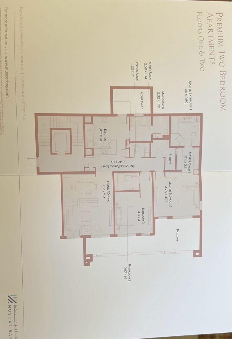 2 BR Premium Freehold Sea View Apartment in Muscat Bay