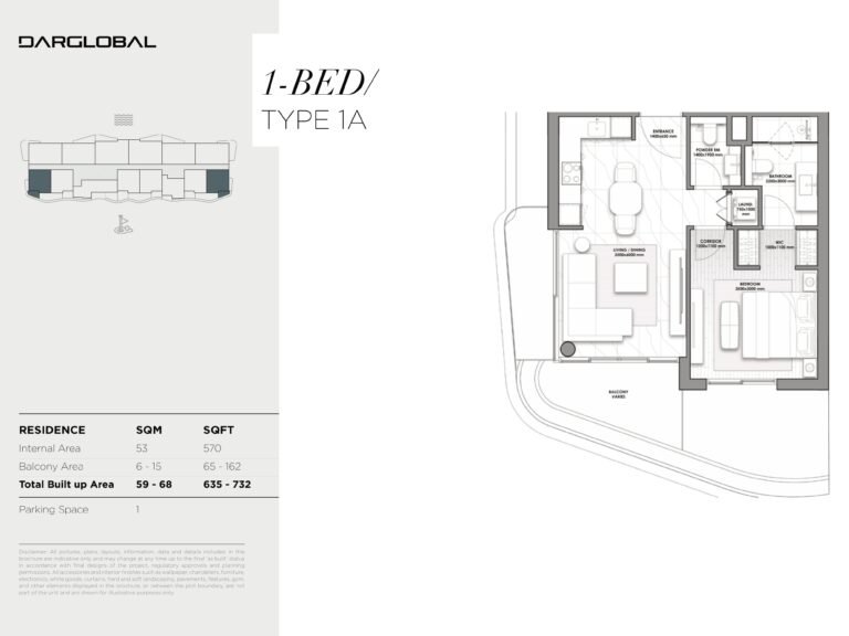 1 BR Above the Coast Apartment in The Great Escape, AIDA by DarGlobal
